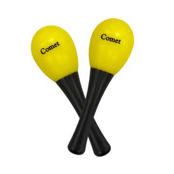 Maracas Comet con manico coppia yellow
