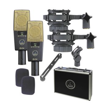 AKG C414 XL II multi-pattern coppia microfoni set valigia 
