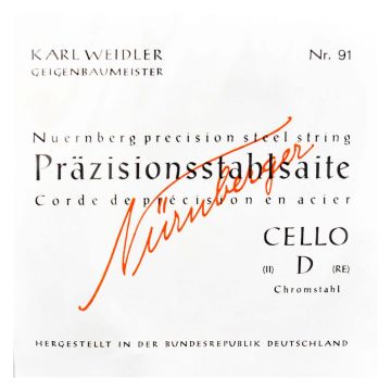 Corda Violoncello 4/4 Weidler RE  Nurnberger precision n.91
