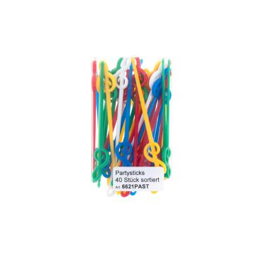 Stuzzicadenti in plastica Musik-Boutique con chaive di violino colori vari conf. 40 pz