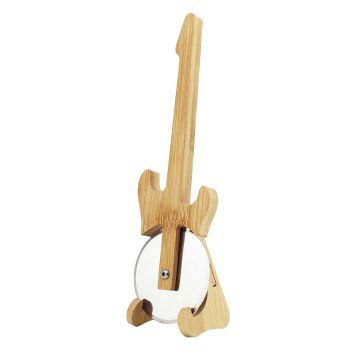 Tagliapizza Musik-Boutique a forma di chitarra elettrica in legno 