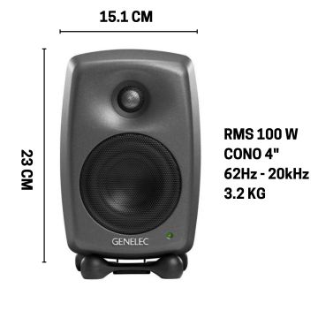 Genelec 8020DPM - 100W - 4" dark grey