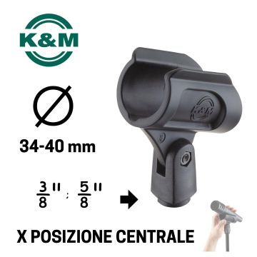 Supporto Microfono K&M 85070 Ø 34/40mm