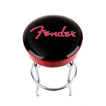 Fender Red Sparkle Logo Barstool 30"
