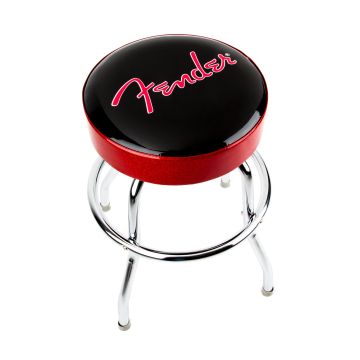 Fender Red Sparkle Logo Barstool 24"