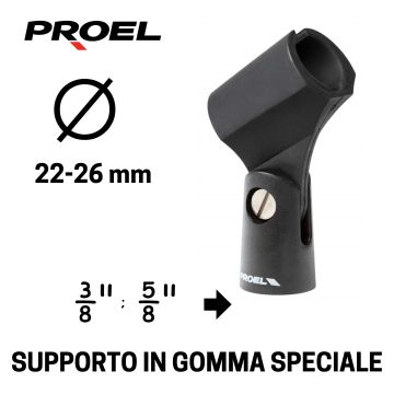 Supporto Microfono Proel APM20 Ø 22/26mm