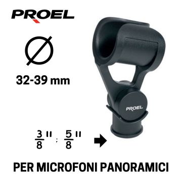Supporto Microfono Proel APM45B Ø32/39 mm
