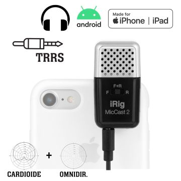 Microfono iRig Mic CAST 2 per Iphone/iPad/Android