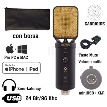 Microfono Eikon CM14-USB condensatore cardioide usb