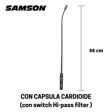 Microfono collo d'oca Samson CM20P condensatore