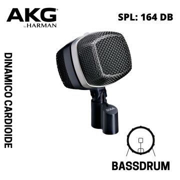 AKG D12 VR microfono dinamico cardioide per cassa grigio
