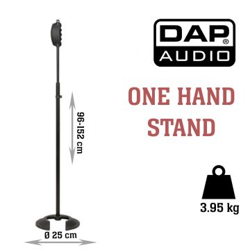 Asta Microfono dritta Dap Audio D8308 h. 95.6/152 cm