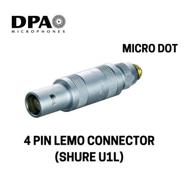Adattatore DPA 4 pin Lemo S Vega T-66/T- 6779 Shure U1L