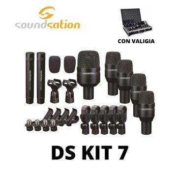 Set Microfoni Soundsation DSKIT-7 7pz con valigia