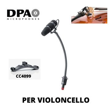Microfono a clip DPA 4099C Supercardioide per Violoncello