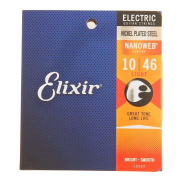 Corde elettrica Elixir Nanoweb Nickel Plated Steel Light 10-46