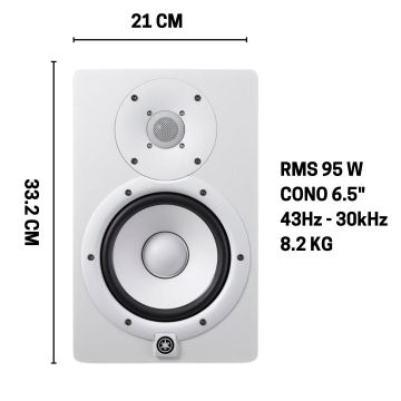 "Monitor Yamaha HS7 - 7"" 95W white"