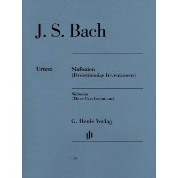 "Henle HN592 Bach ""Invenzioni a tre voci"" edizioni Urtex"