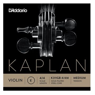 Corda Violino 4/4 D'Addario Kaplan MI K311GB gold plated con pallino