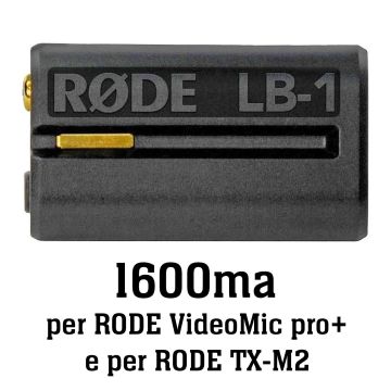 Batteria Rode LB-1 ricaricabile per Videomic Pro+E TX-M2