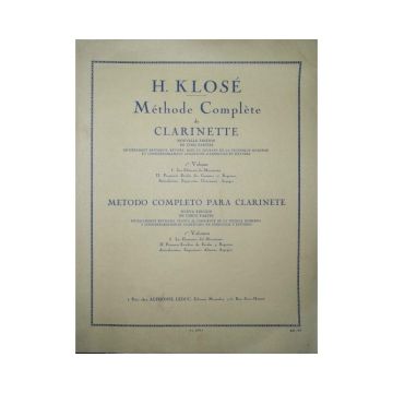 Klosè Metodo completo per clarinetto 