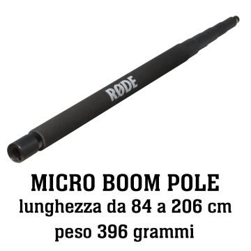 Asta telescopica Rode Micro Boom Pole lunghezza da 0.84 a 2 mt