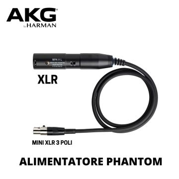 Phantom Adapter AKG MPAVL - mini XLR 3 poli - XLR Maschio