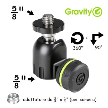 Adattatore microfono Gravity MSQT  1 B giunto sferico