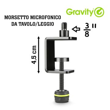 Morsetto microfonico Gravity MS TM 1 B da tavolo