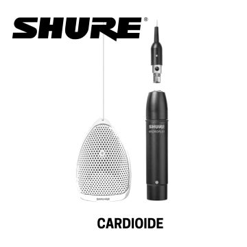 Microfono Shure MX391W-A/C Boundary cardioide white