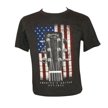 T-Shirt Martin American Flag tee charcoal L