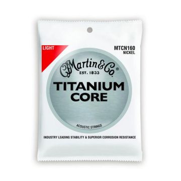 Corde chitarra acustica Martin MTCN160 Titanium core light 12/55