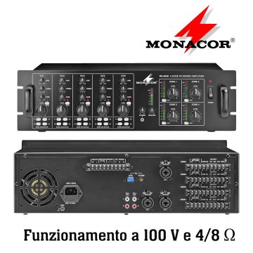 Mixer a RACK Monacor PA-4040- 4 zone