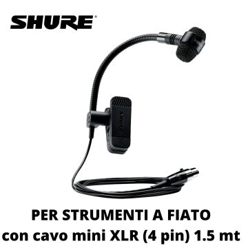 Microfono a clip Shure PGA98HTQG condensatore ipercardioide