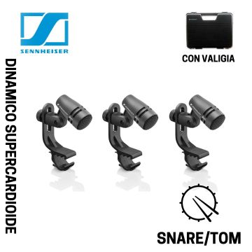 Set Microfoni Sennheiser E604 3pz con valigia