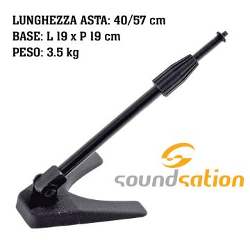 Asta Microfono da tavolo Soundsation SMICS-600-BK 