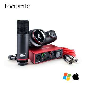 BUNDLE Focusrite SCARLETT SOLO STUDIO 3G scheda audio+microfono+cuffia