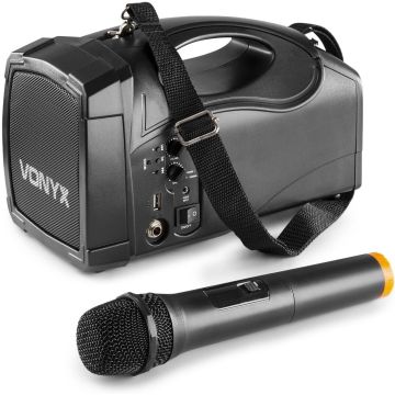 Box con radiomic.Vonyx ST-014 con palmare e MP3 potenza 30 w 