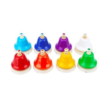 Set Campanelle Touch Bells 8 pezzi in metallo color da tavolo diatonico Do6/Do7