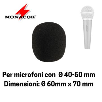Antivento Monacor WS-60 black 60x70mm