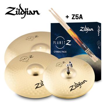 Set Piatti Zildjian Planet Z ZP4PK HH 14" Crash 16" Ride 20"+bacchette