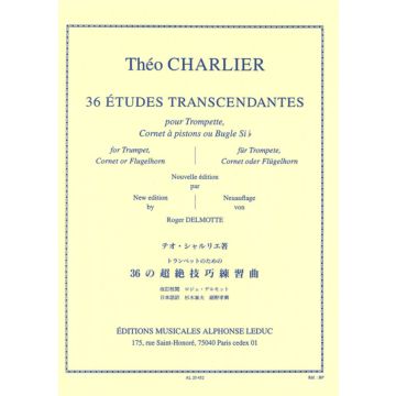 T.Charlier 36 Etudes Trascendantes pour Trompette, Cornet à pstons ou Bugle Sib