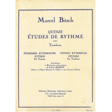 Bitsch 15 Studi di Ritmo per Trombone B.C.