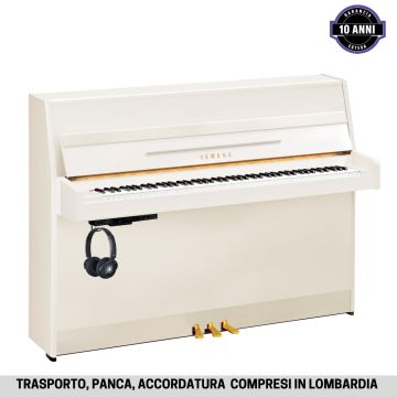 Pianoforte Verticale Yamaha B1 Silent SC2 bianco lucido cm.109