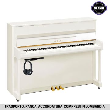 Pianoforte Verticale Silent Yamaha B2-SC2 bianco lucido a.cm 113