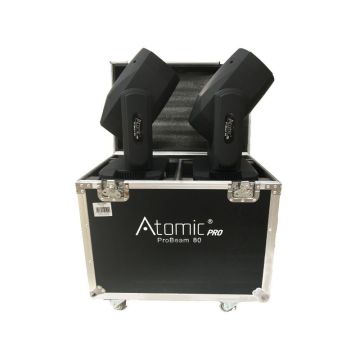 Kit 2 teste mobili Atomic Pro Lead Beam 100 con flight case B-STOCK