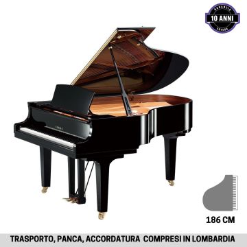 Pianoforte coda Yamaha C3XPE nero lucido  lunghezza cm.186