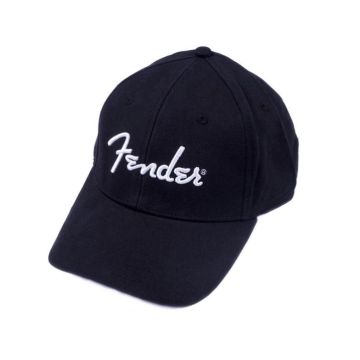 Cappello baseball Fender nero con logo bianco 