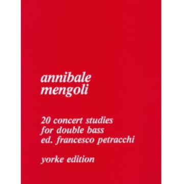 A.Mengoli 20 Concert Studies For Duble Bass 