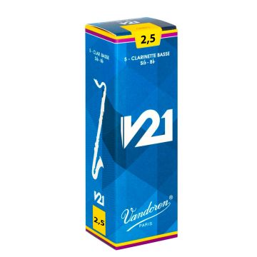Ance Clarinetto Basso Vandoren V21 n.2,5 5pz CR8225